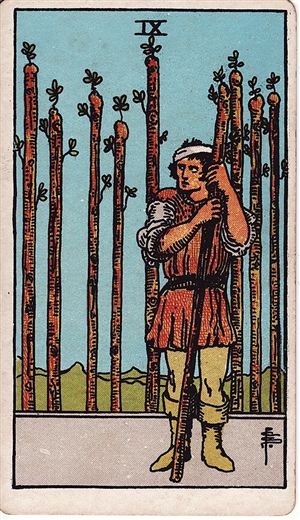Nueve de Bastos (Nine of Wands)