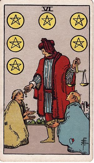 Seis de Oros (Six of Pentacles)