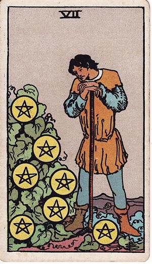 Siete de Oros (Seven of Pentacles)