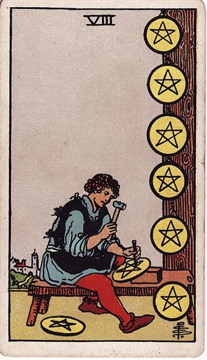 Ocho de Oros (Eight of Pentacles)